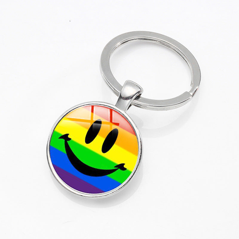 Wholesale Rainbow LGBT Zinc Alloy Keychain